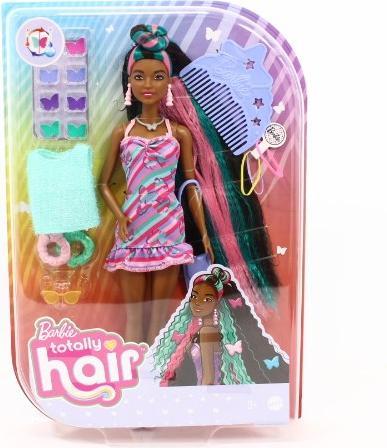 Produktbild Barbie Totally Hair Puppe (schwarze Haare) im Schmetterlings-Print Kleid