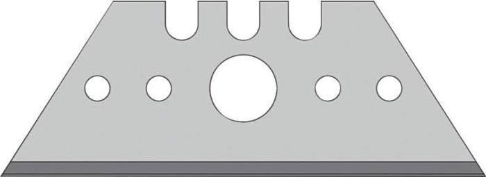 Actual product image Tecwerk Trapezoid blade length 52 x width 18.7 x depth 0.65 mm with perforation (Replacement blade)