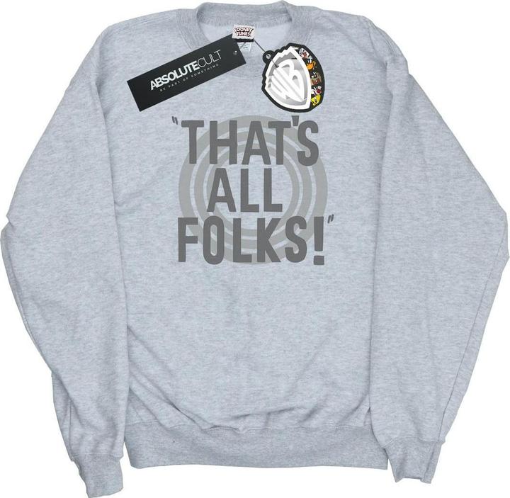 Produktbild Looney Tunes That's All Folks Text Sweatshirt (L)