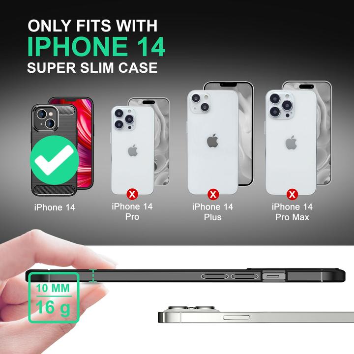 Actual product image Nalia Carbon look silicone cover (Apple iPhone 14)