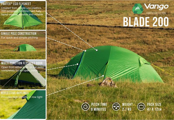 Produktbild Vango Blade 200 (Kuppelzelt, 2.15 kg, 2 Personen)