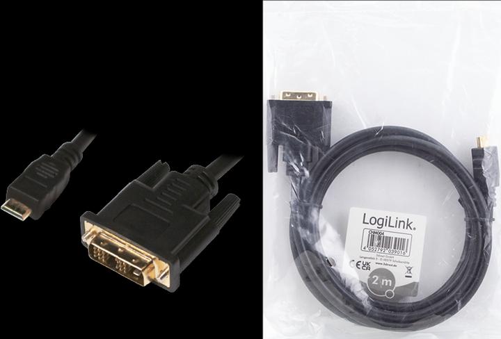 Actual product image LogiLink mini HDMI (Typ C) — DVI (2 m, DVI, HDMI)