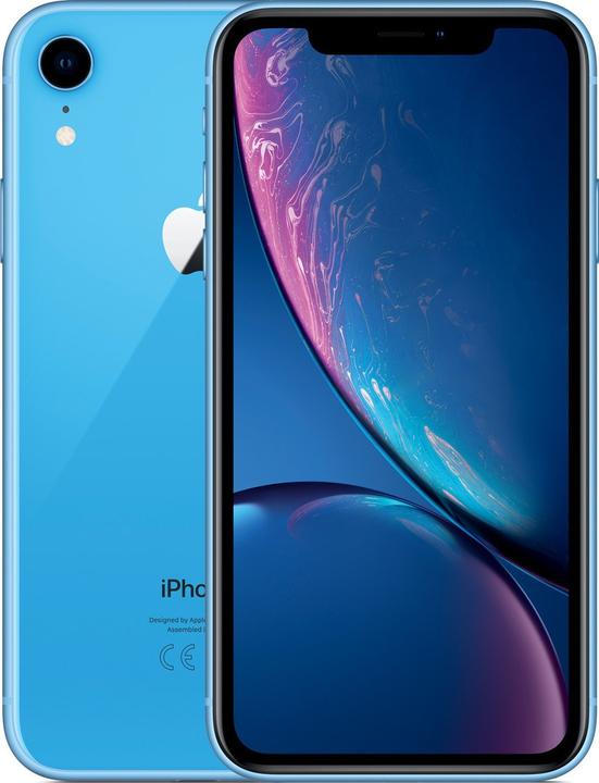Image du produit Apple iPhone XR (256 Go, Bleu, 6.10", SIM + eSIM, 12 Mpx, 4G)