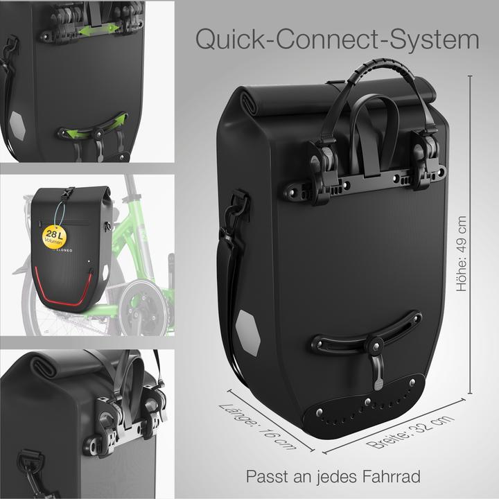 Image du produit Eloneo Sacoche de vélo pour ordinateur portable (28 l, Sacoches)