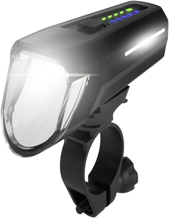 Produktbild Fischer Fahrrad-Scheinwerfer Frontlicht 100 Lux LED akkubetrieben Schwar (110 lm, 110 lm)