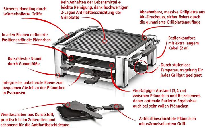 Produktbild Rommelsbacher Raclette RCC 1000 Fashion