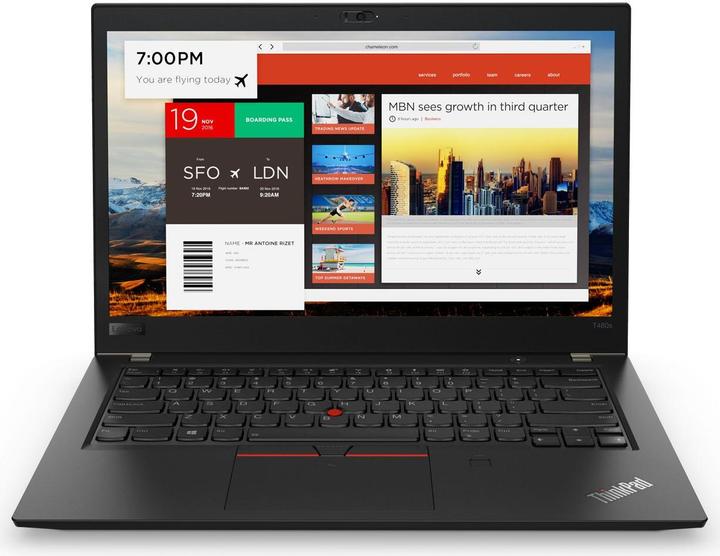 Produktbild Lenovo ThinkPad T480s 20L7001LMZ (14", Intel Core i7-8550U, 16 GB, 512 GB, CH)