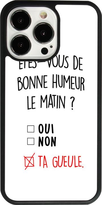 Produktbild PhoneLook Hülle Silikon schwarz Bonne humeur matin (Apple iPhone 13 Pro)