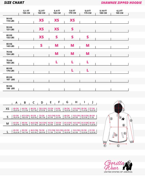 Produktbild Gorilla Wear Shawnee Zipped Hoodie Mixed Red (S)