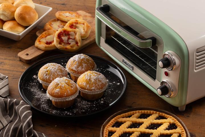 Immagine prodotto Ariete Mini forno Vintage Green (bianco/verde chiaro, 800 watt, 10 litri)