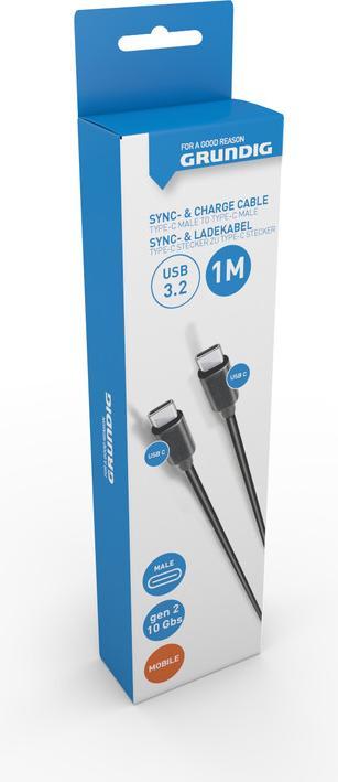 Image du produit Grundig Câble USB-C-USB-C 3.2 G2 1m (1 m, USB 3.2 Gen 2)