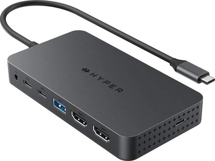 Hyper Drive Universal USB-C 7-in1 Dual HDMI Mobile Dock (USB-C, 7 Ports)