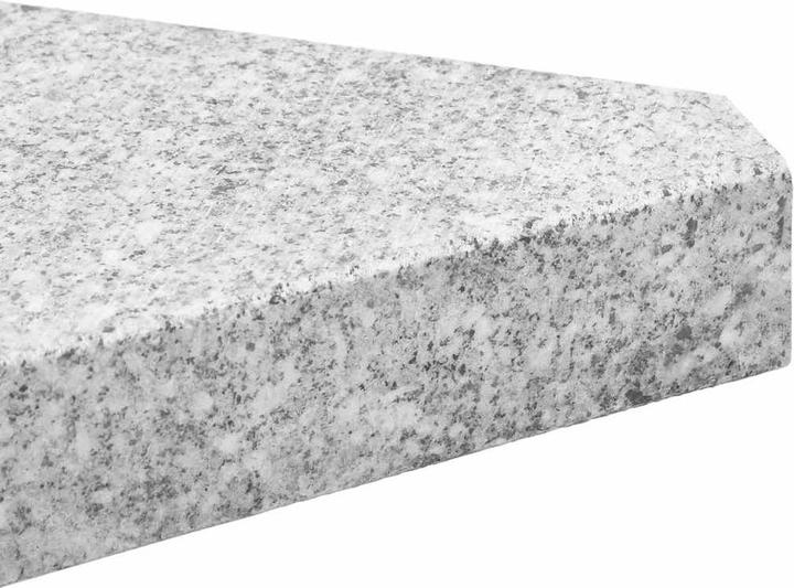 Actual product image VidaXL Parasol weight plates 4 pcs. Grey granite triangular 14 kg