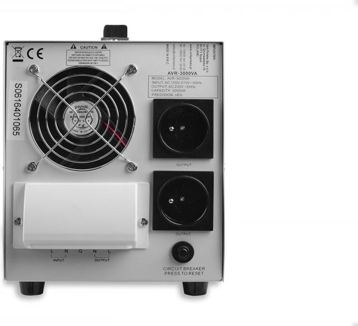 Immagine prodotto Volt Polska Stabilizzatore napiecia AVR 3000VA 8-11% (3000 VA, 3000 W)