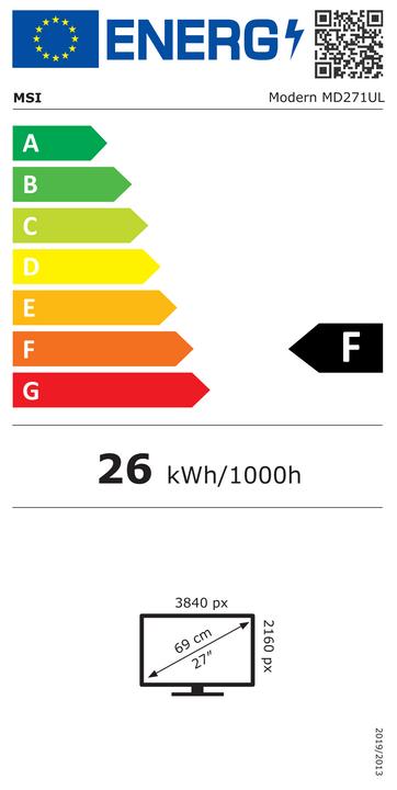 Energie-Label MSI Modern MD271UL (3840 x 2160 Pixel, 27")