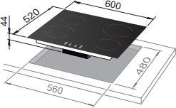 Actual product image De'Longhi De?Longhi PVC 61 N Black Built-in hob 60 cm Ceramic 4 burner(s)