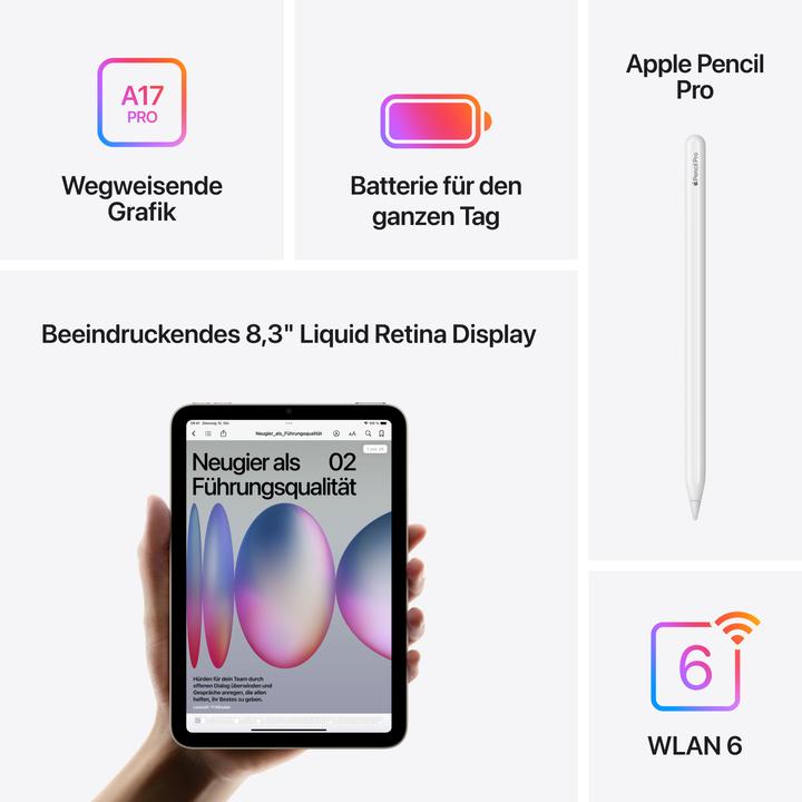 Actual product image Apple iPad mini (2024) (WLAN only, 8.30", 128 GB, Purple)