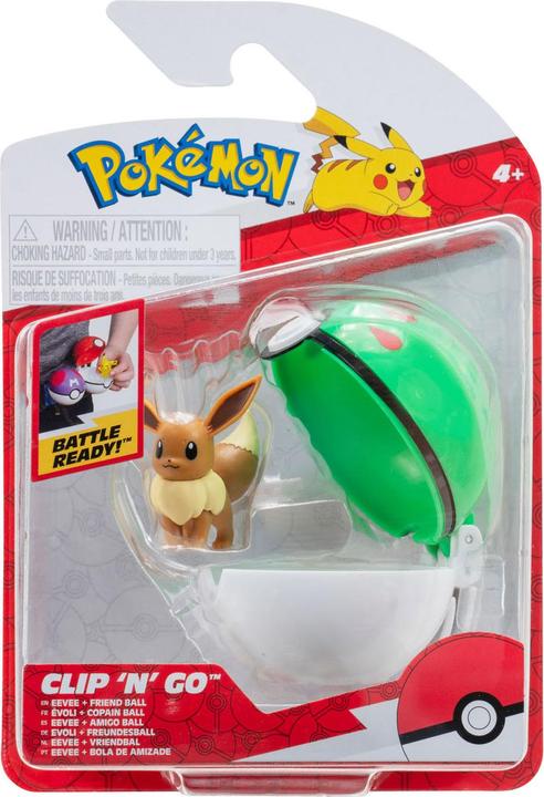 Image du produit Jazwares Pokémon Clip'n'Go Poké Balls Eevee #4 & Boule d'Amitié