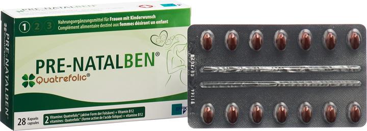 Produktbild Natalben Quatrefolic (28 Stück, Kapseln, 28 g)