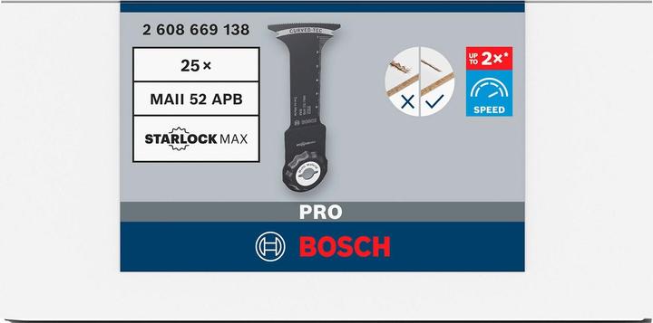 Produktbild Bosch Professional Zubehör PRO MAII 52 APB Blatt für Multifunktionswerkzeuge, 52 x 75 mm