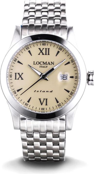 Produktbild Locman Italy Herrenuhr Island beige Ref. 0614A04 (Analoguhr, 40 mm)