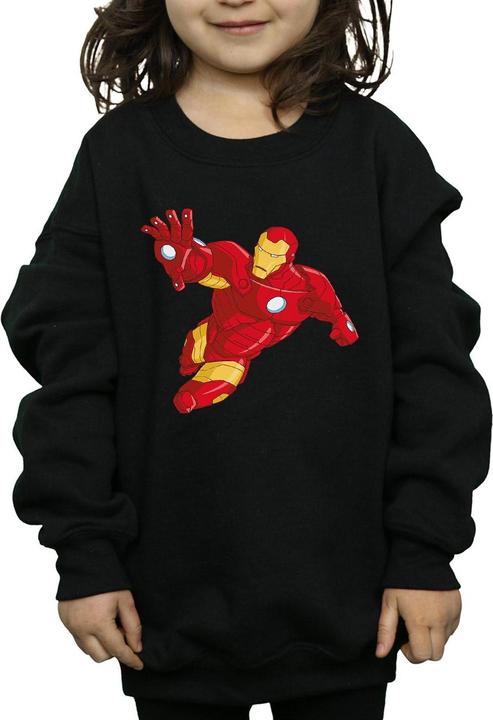 Actual product image Girls Iron Man Simple Sweatshirt (140, 146)