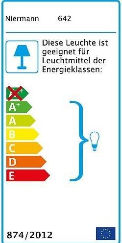 Energy Label Niermann Stand By Cloud with fluorescent stars (E14)