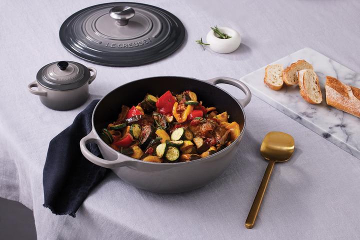 Actual product image Le Creuset Cocotte LA MARMITE SIGNATURE gris foncé (Casserole + Stewpot, Cast iron, Enamel)