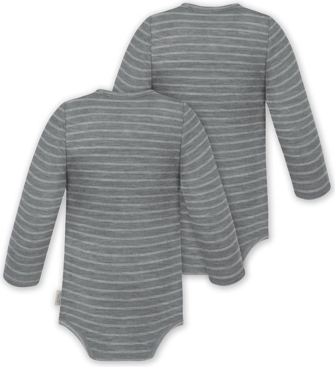 Actual product image Normani 2-pack baby merino bodysuit long sleeve "Auckland" - 9369 (80)