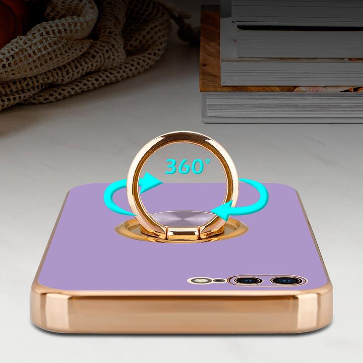 Actual product image Cadorabo Case for Apple iPhone 7 PLUS / 7S PLUS / 8 PLUS in TPU with camera protection and ring LM089 Style (Apple iPhone 7 Plus, Apple iPhone 7s Plus)