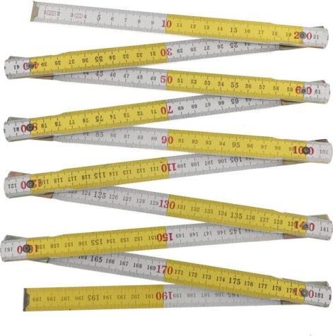 Actual product image Benson Folding Ruler 2 Metre Wood Wooden Stick