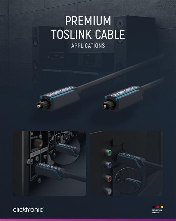 Produktbild clicktronic Toslink – Toslink (0.50 m, Optisch)