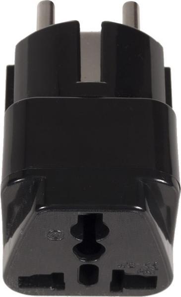 Image du produit Maclean MCE155 - Adaptateur socket UK, UE plug, universal, black