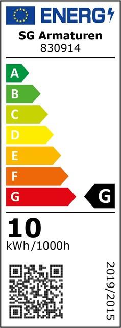 Energy Label Sg LED lamp E27 A60 10W 3000K ws 820lm 830914 (E27, 10 W, 806 lm, 1 x, G)