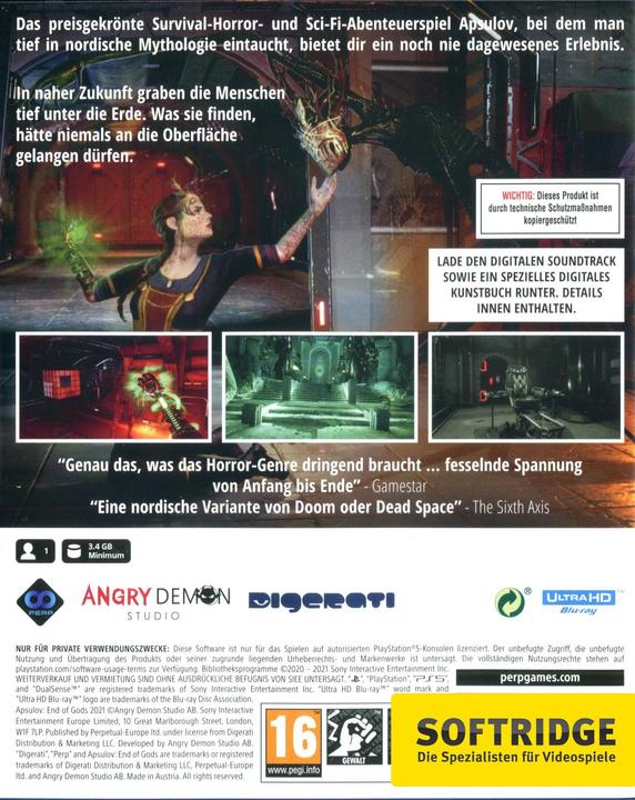 Actual product image Perp Apsulov: End of Gods (PS5, DE)