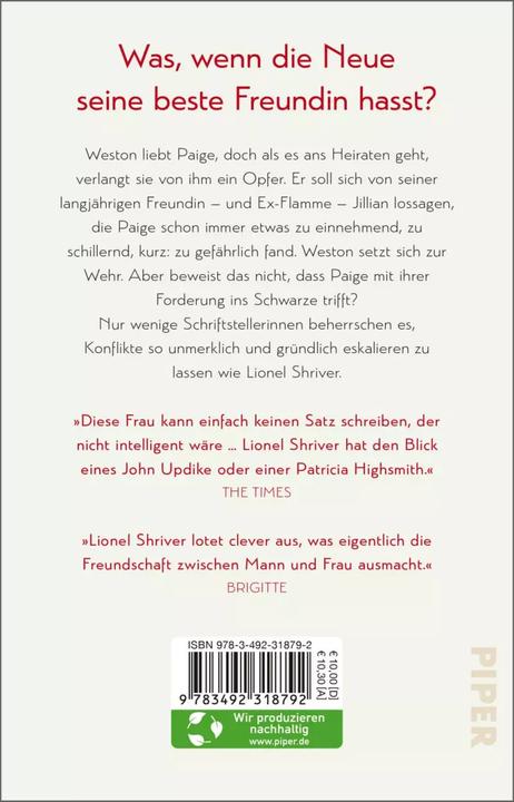 Produktbild Die perfekte Freundin (Deutsch, Lionel Shriver, 2022)