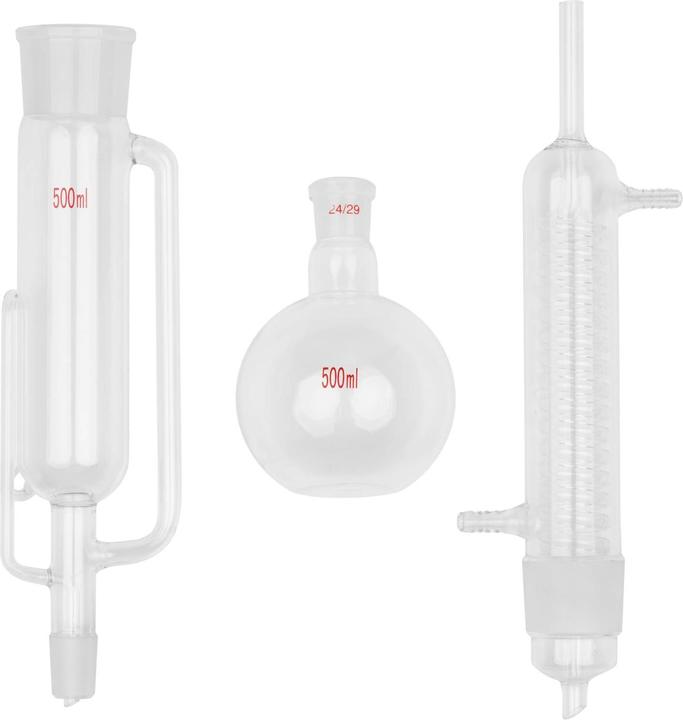 Image du produit Steinberg Appareil Soxhlet avec refroidisseur à reflux et ballon de titration 500 ml à 160 °C 24/29