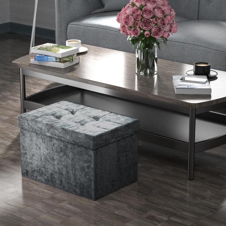 Actual product image Intirilife Bench Velvet Grey (49.30 cm)