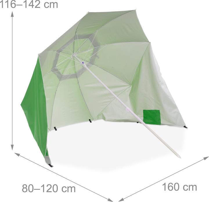 Actual product image Relaxdays Parasol beach shell (1.75 m)