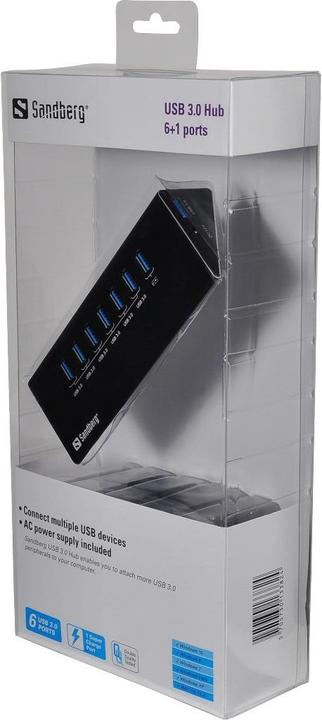 Actual product image Sandberg USB 3.0 hub (USB-A, 7 Ports)