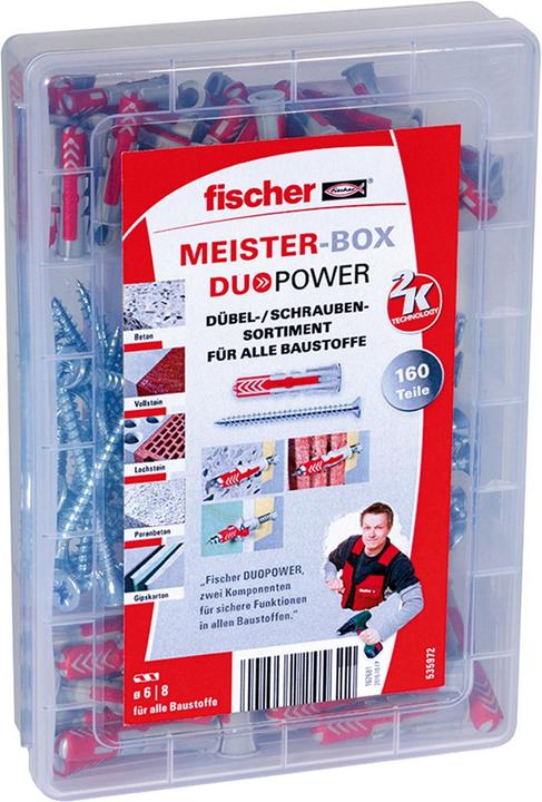 Produktbild Fischer Meister-Box DUOPOWER mit Schrauben 50x6/.5x40 30x8/5x60 (160 Stk.)
