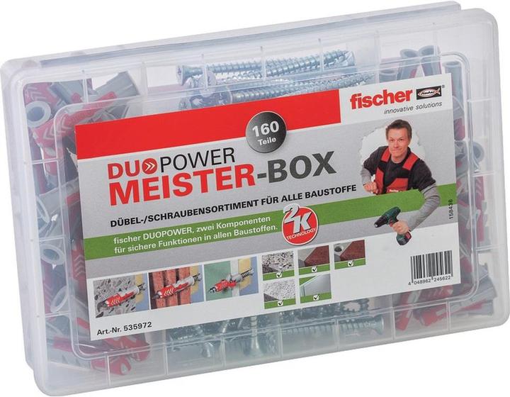Produktbild Fischer Meister-Box DUOPOWER mit Schrauben 50x6/.5x40 30x8/5x60 (160 Stk.)