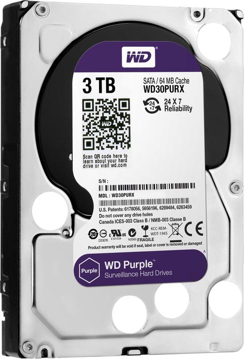 Produktbild WD Purple WD30PURX Festplatte (3 TB, 3.5", CMR)