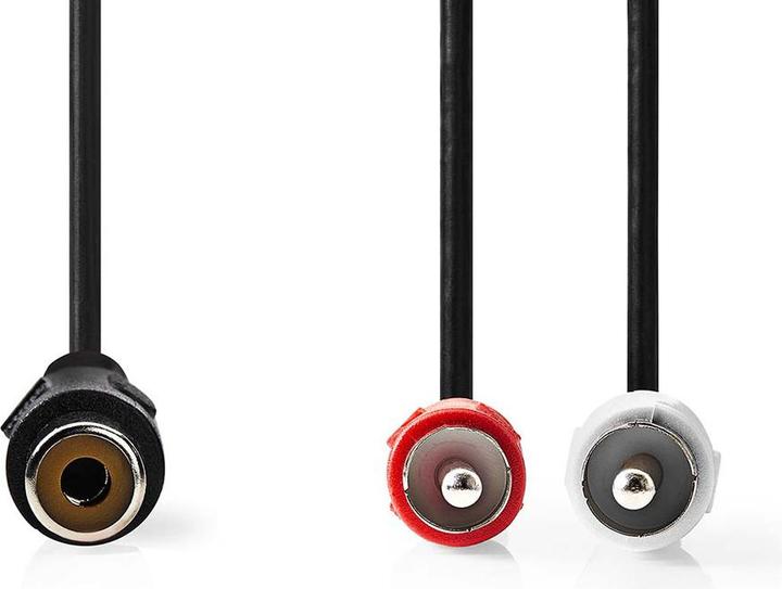 Actual product image Nedis Subwoofer cable 2 x cinch plug - cinch socket 0.2 m (0.20 m, Cinch)