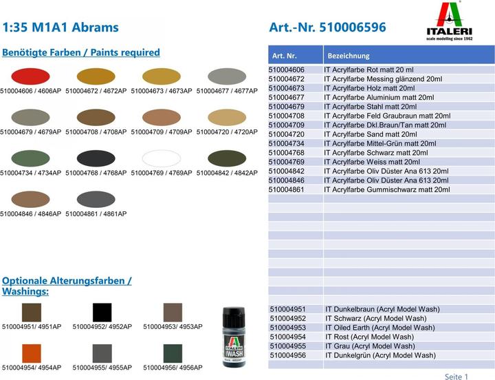 Produktbild 1:35 M1A1 Abrams