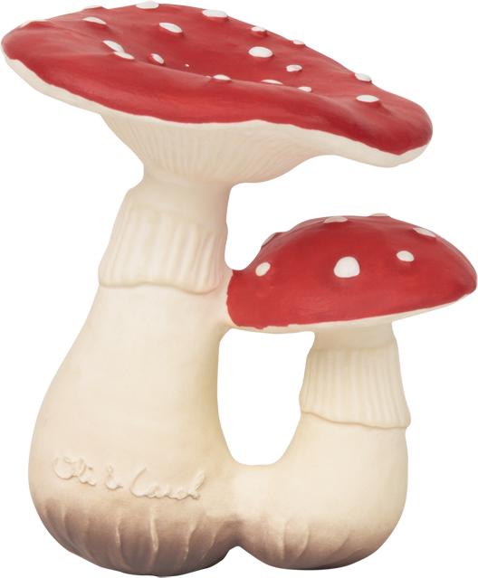 Actual product image Oli and Carol Oli&Carol Spot the Mushroom Teether Bite Ring