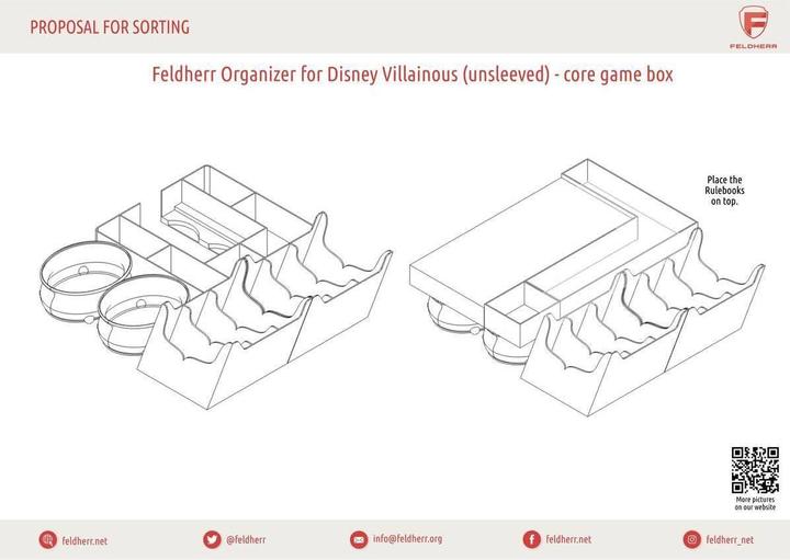 Actual product image Feldherr organiser insert for Disney Villainous (without protective sleeves) - basic game (Plastic)