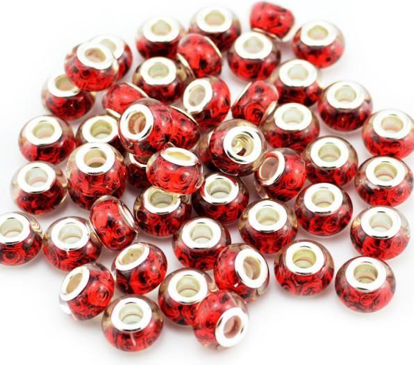 Image du produit Hermex Rose Bead argenté 925 - Bleu argenté (Argent 925, Verre acrylique)