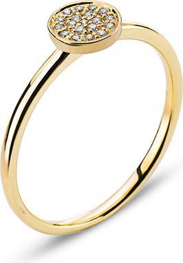 Immagine prodotto Natsumi Schmuck Anello in oro giallo 18K/750 con 19 diamanti H SI 0,07ct. (50, Oro 750/18 K)