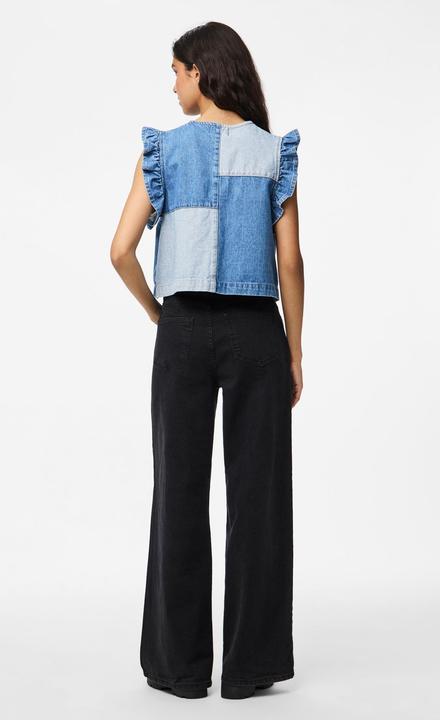 Produktbild Pieces PCFIE VOLANT PATCHWORK Jeansweste (S)